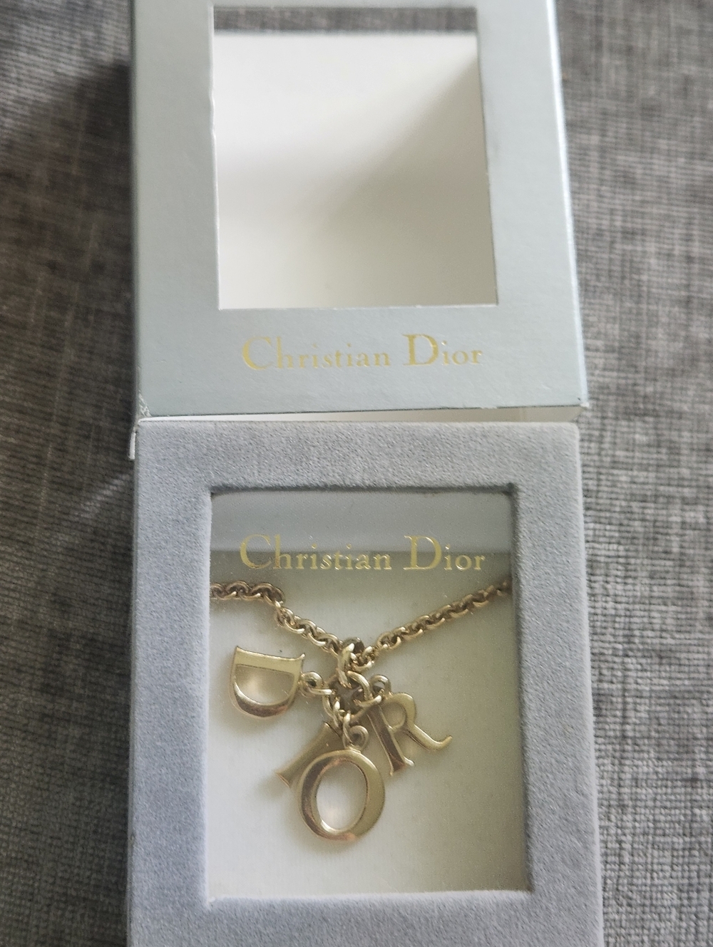 Christian Dior Letter D I O R Charms Gold Plated Necklace - Picture 3 of 4